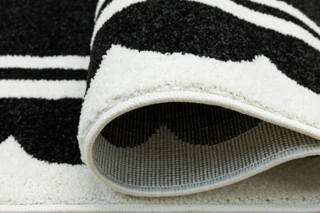 Detský koberec LIMA M138A čierny / biely