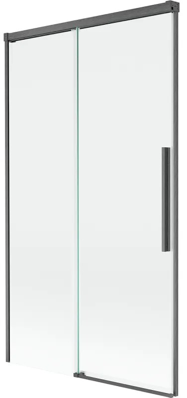 Mexen Rox, 2-krídlová posuvná vaňová zástena 100 x 150 cm, 8mm číre sklo, brúsený grafit profil, 8C9-100-001-66-00