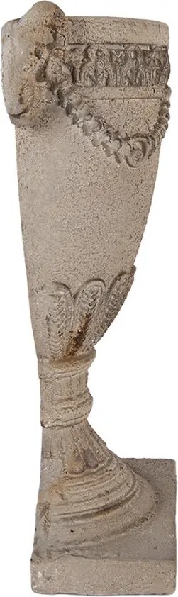 Šedý antik nástenný kvetináč v barokovom štýle Baroque - 29*11*44 cm