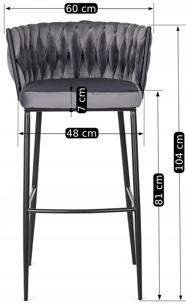 PROXIMA.store - Luxusná barová stolička FLORES FARBA: ružová, FARBA NÔH: zlatá