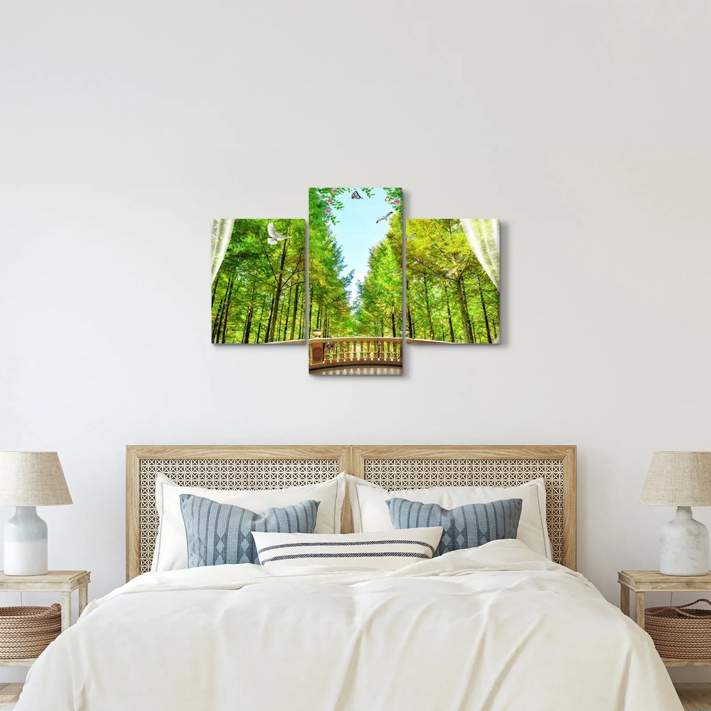 Obraz - Výhľad na les (90x60 cm)