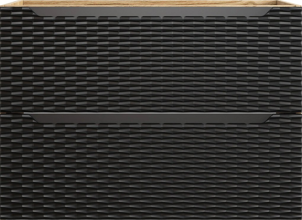 Comad Kúpeľňová skrinka pod umývadlo Ocean Black 80 čierna/dub olejovaný