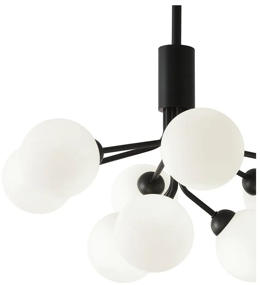 Čierno-biele závesné svietidlo SULION Musa, výška 102 cm