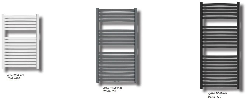 Invena Invena, kúpeľňový rebríkový radiátor 540x1000 mm 446W, biela, UG-01-100-A
