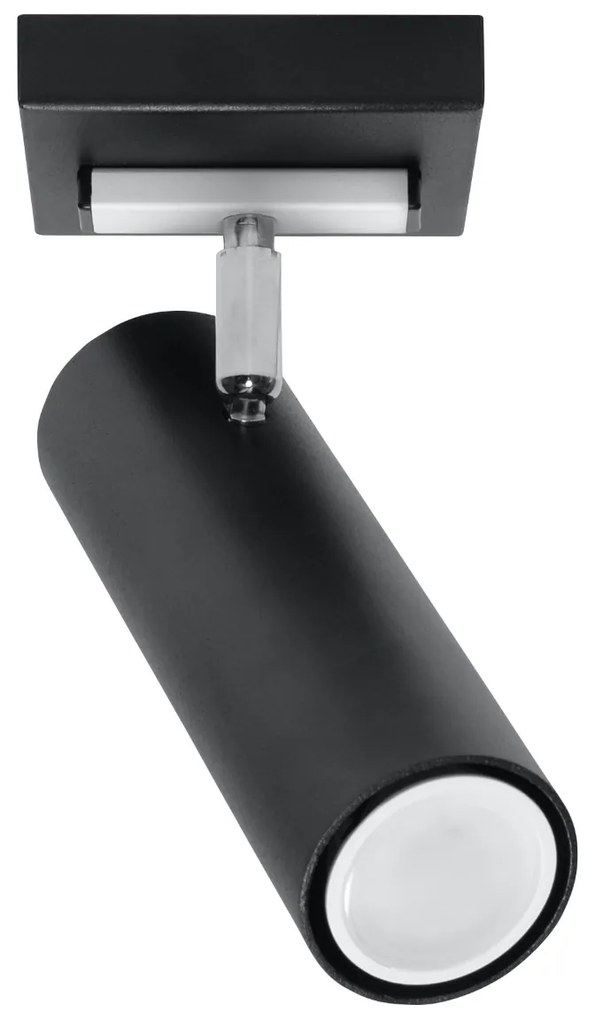 Bodové svietidlo Direzione, 1x čierne kovové tienidlo, (možnosť polohovania)