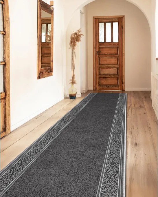 Protišmykový behúň ST.TROPEZ 94 sivý, rám - Výpredaj