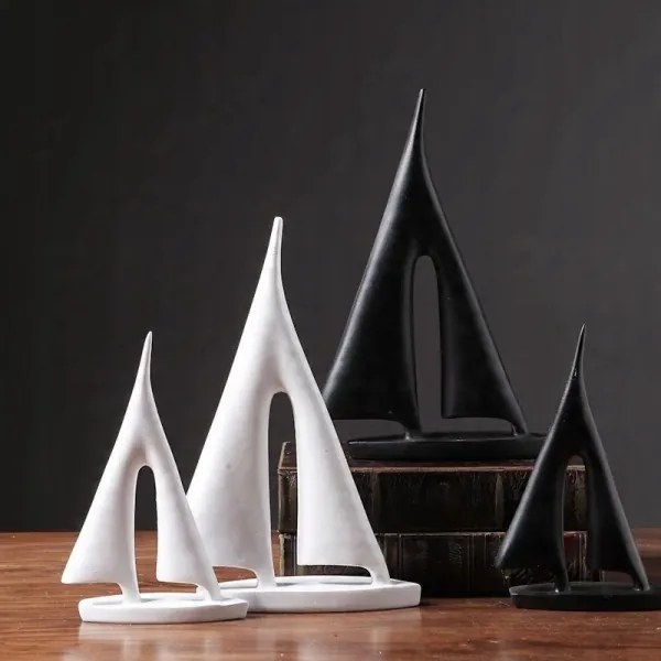 Dekorácia na stôl 28 cm živica/čierna