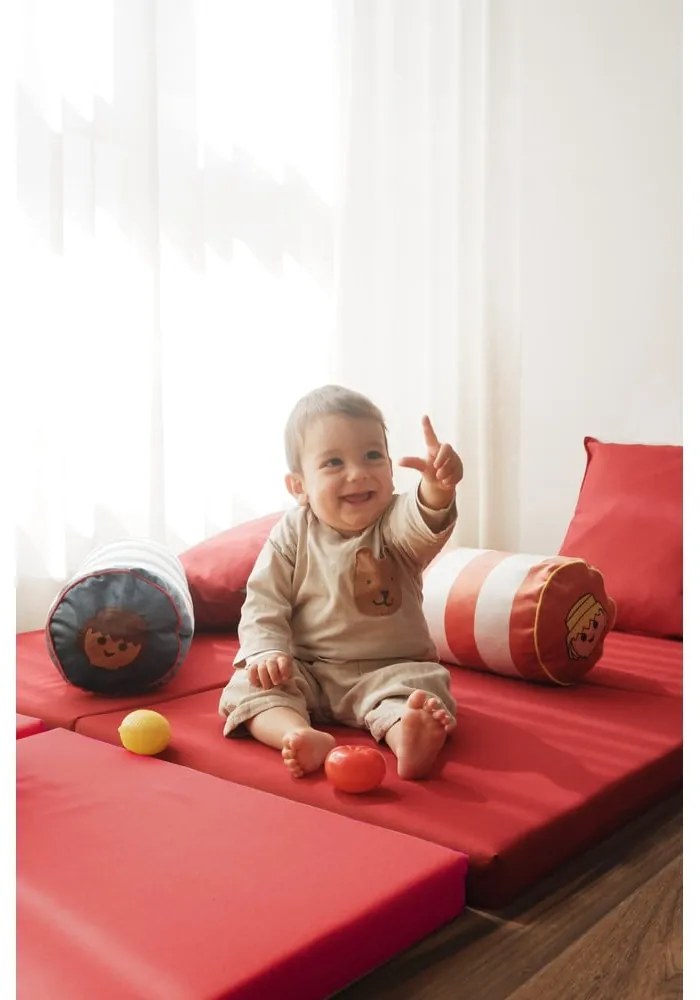 Zamatový detský vankúšik Stripes – Playmobil