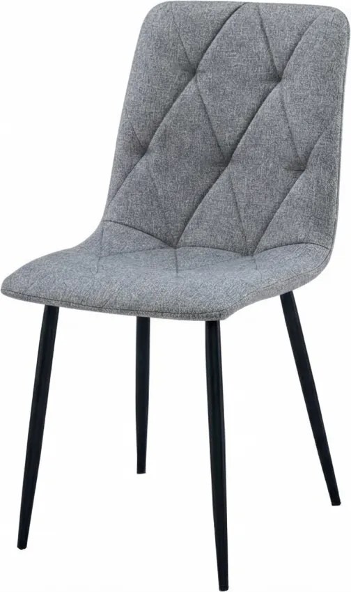 Sivá stolička LIBRA PLATINUM GREY s čiernymi nohami