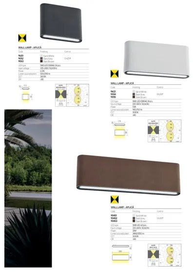 Redo 9622 - vonkajšie nástenné LED svietidlo KLIPPE LED/13W/230V 3000K IP54 biele