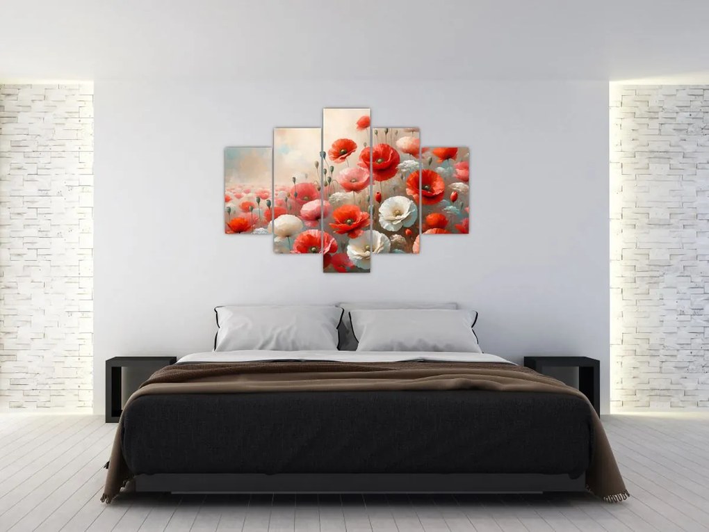 Obraz - Maľba vlčích makov (150x105 cm)