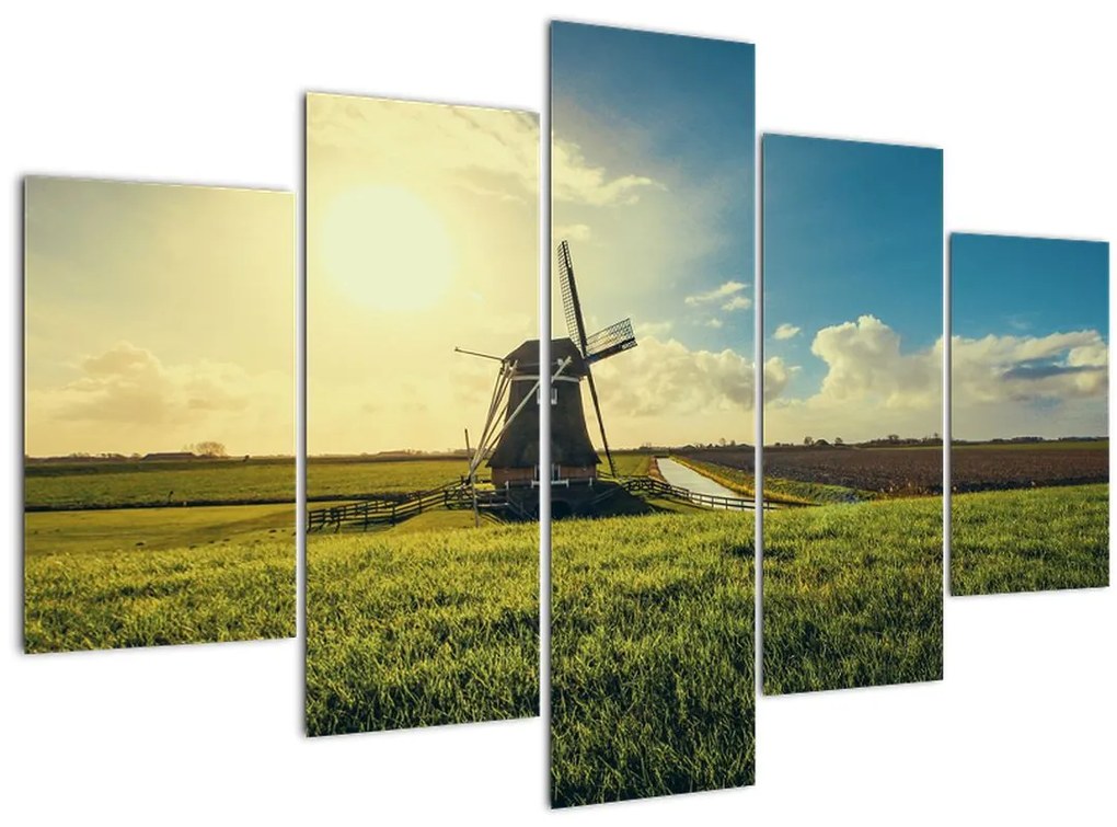 Obraz - Veterný mlyn (150x105 cm)