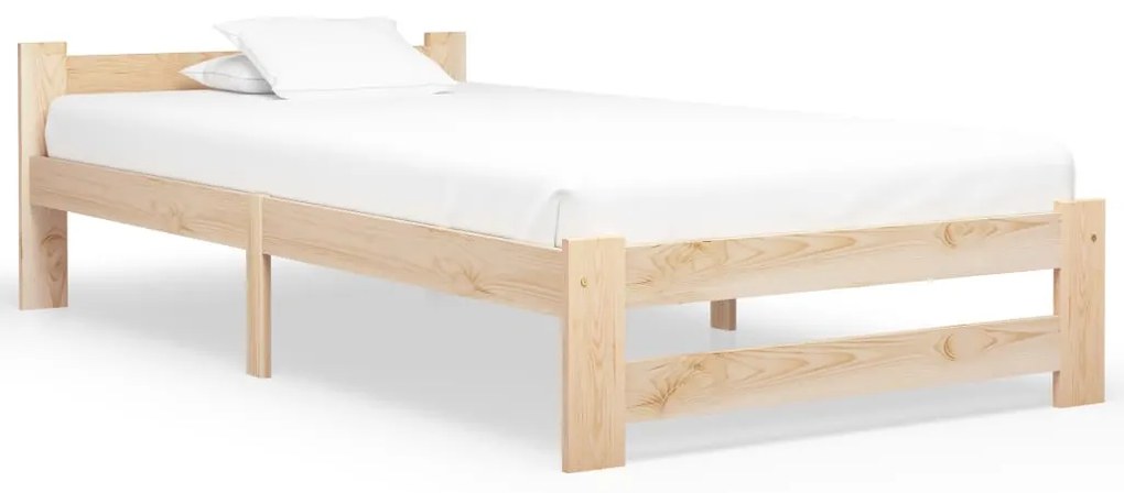 vidaXL Posteľný rám borovicový masív 100x200 cm
