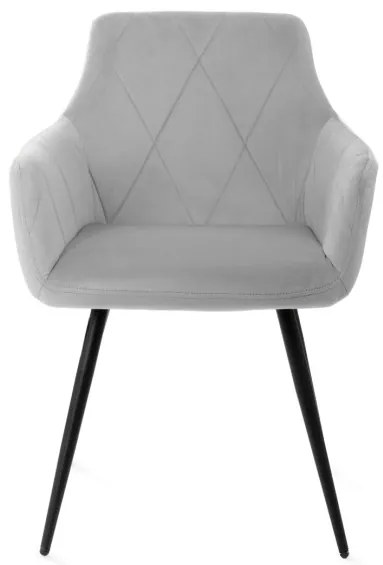 Jedálenská stolička FELLICE zamatová sivá ALL 847283