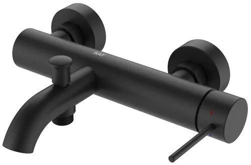 Vaňová batéria SAT Aurum bez sprchového setu 150 mm čierna matná SATBAUR222C