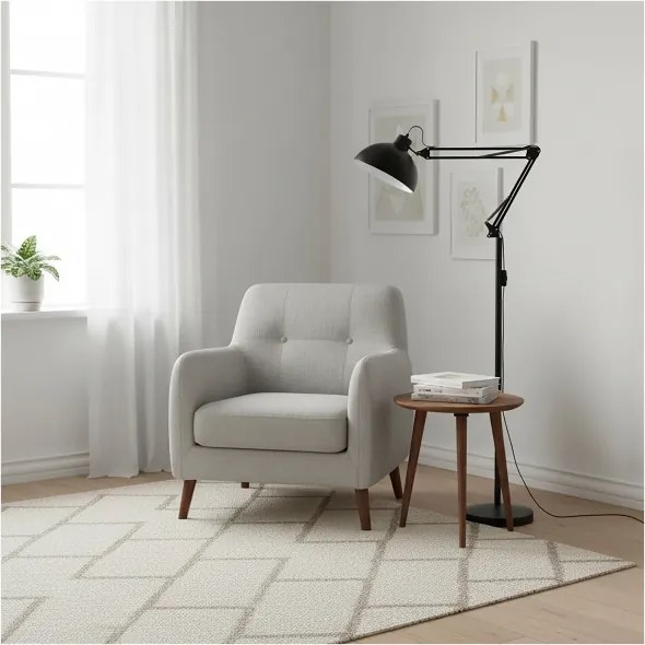BRILAGI - Flexibilná stojacia lampa TASKER 1xE27/60W/230V 157 cm čierna