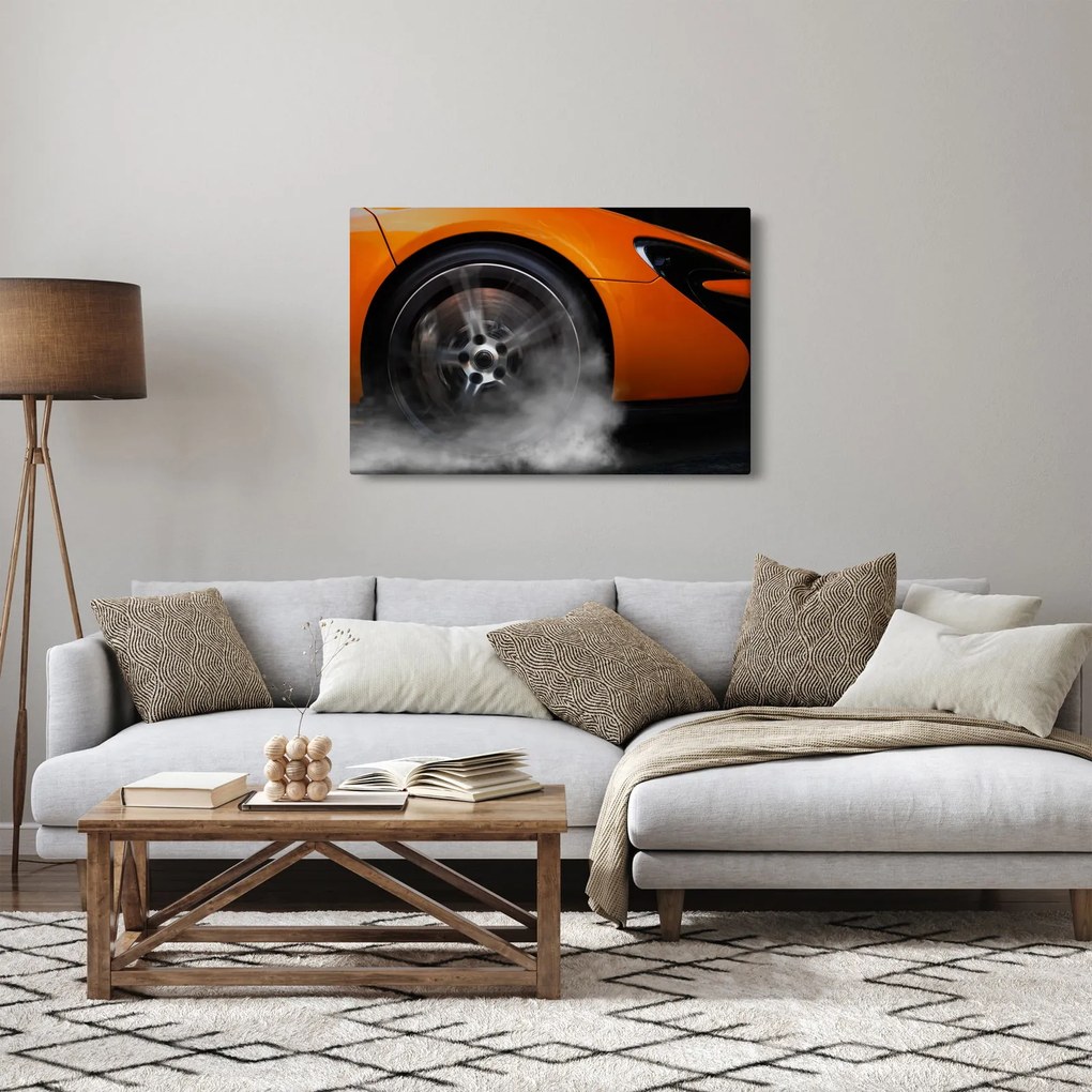 Obraz - Oranžový športiak (90x60 cm)