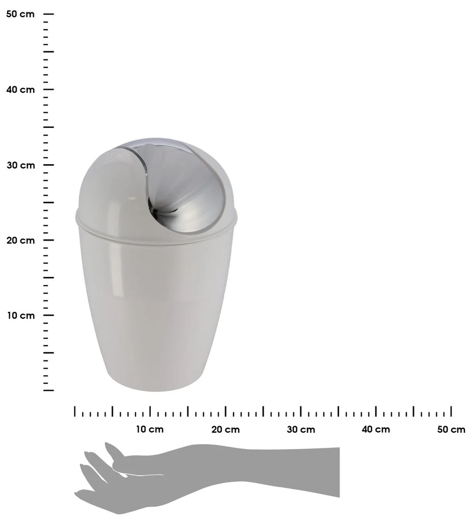 Odpadkový kôš Cuesta, biela, 5,6L