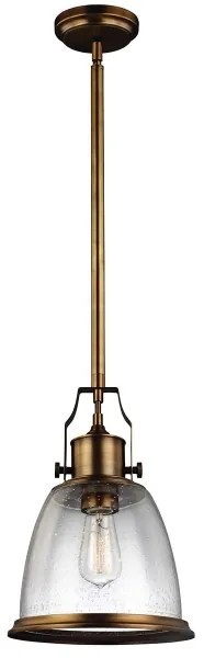 Feiss FE-HOBSON-P-M-AB - Luster na tyči HOBSON 1xE27/60W/230V bronzová