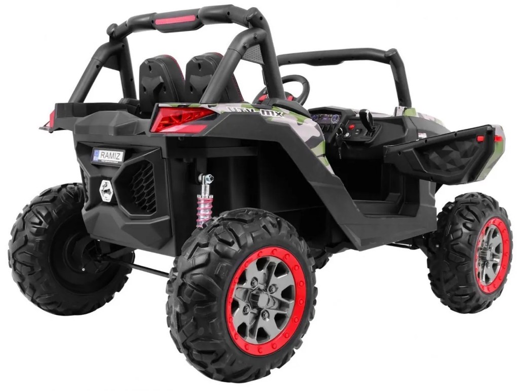 RAMIZ ELEKTRICKÁ AUTÍČKO JEEP UTV - XMX - CAMO- 4X4 - 4x45W - 2 x 12V/7Ah - 2023