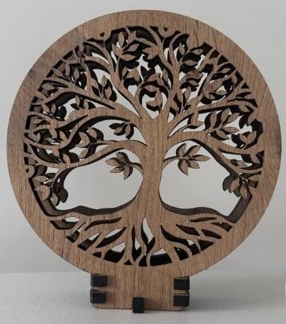 Drevená lampička na nočný stolík Strom