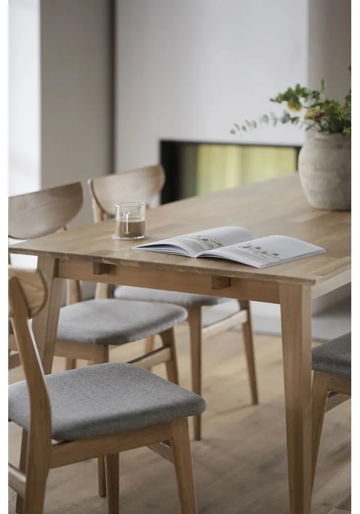 Dubová doska na predĺženie rozkladacieho dubového jedálenského stola Rowico Filippa