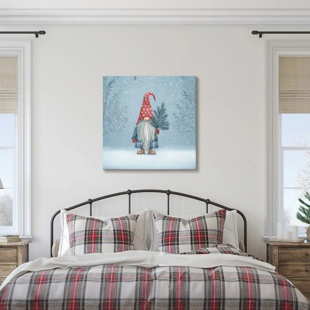 Vianočný obraz sviatočná atmosféra so škriatkom