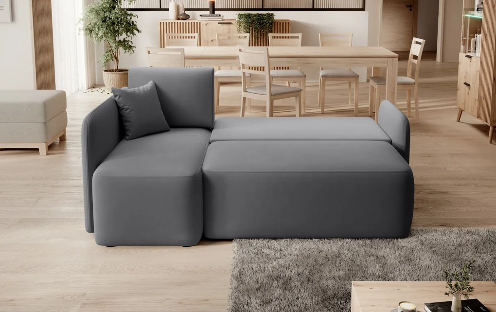 AKCIA Tmavosivá rohová sedacia súprava HADSON pravý roh II. akosť Varianta: Pravý roh