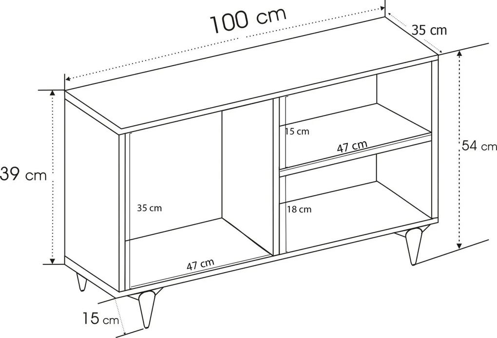 TV stolek ZISINO 100 cm bílý