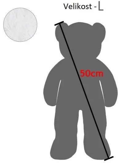 Plyšový medveď 50 cm - biely plyšák