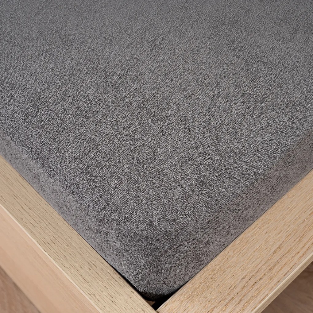 4Home Froté prestieradlo tmavosivá, 180 x 200 cm