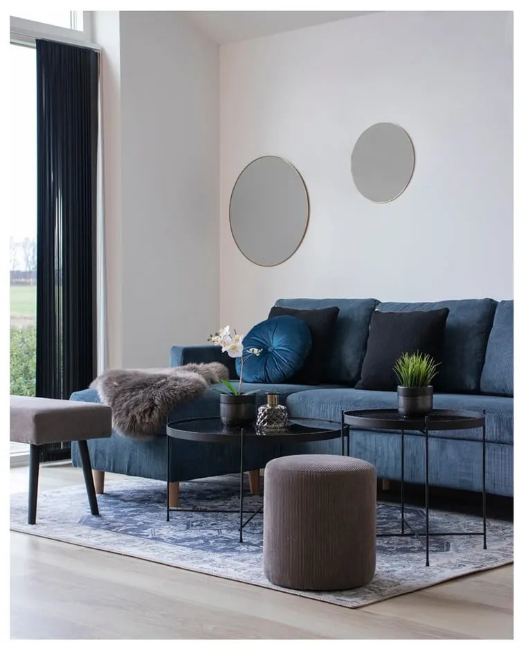 Čierny okrúhly konferenčný stolík ø 70 cm Venezia - House Nordic
