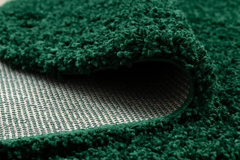 Okrúhly koberec SOFFI shaggy 5cm  tmavo zelený