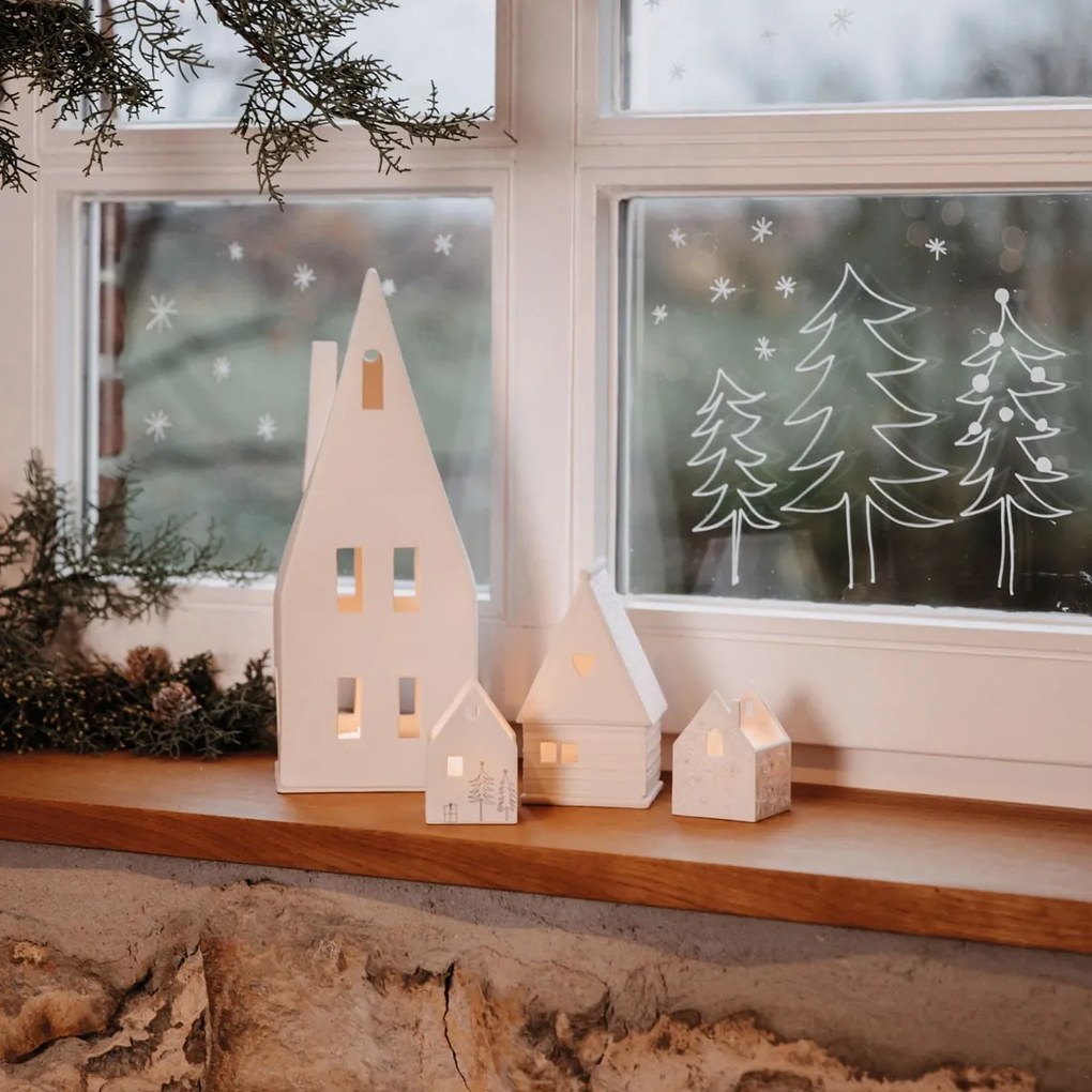räder Porcelánový svietnik domček High Roof 30,5 cm