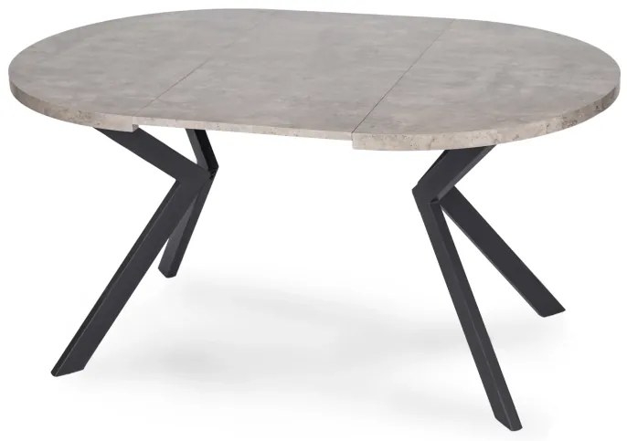 JAKS Okrúhly rozkladací stôl 90 - 190 cm betón Lugo