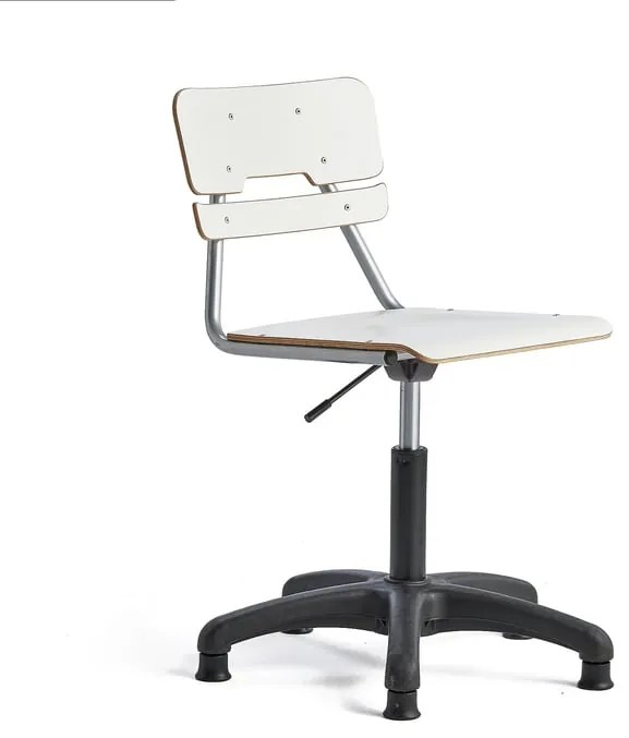 Stolička LEGERE, výškovo nastaviteľná, veľké sedadlo, s klzákmi, V 400-520 mm, biela