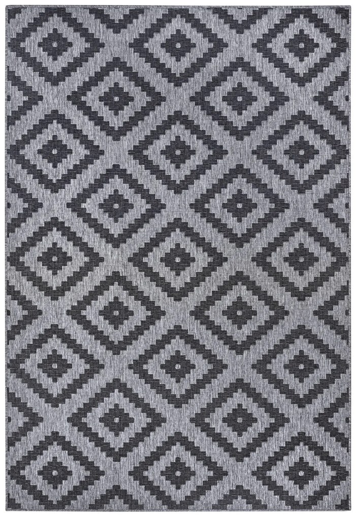 NORTHRUGS - Hanse Home koberce Kusový koberec Twin-Wendeteppiche 105466 Night Silver – na von aj na doma - 200x290 cm