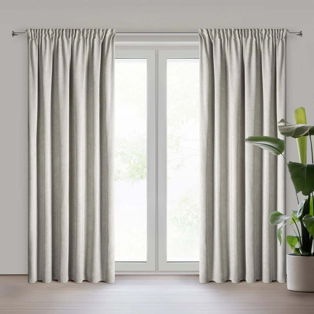 ZÁVES NA PÁSKE MEGI 140X270 CM SIVÁ