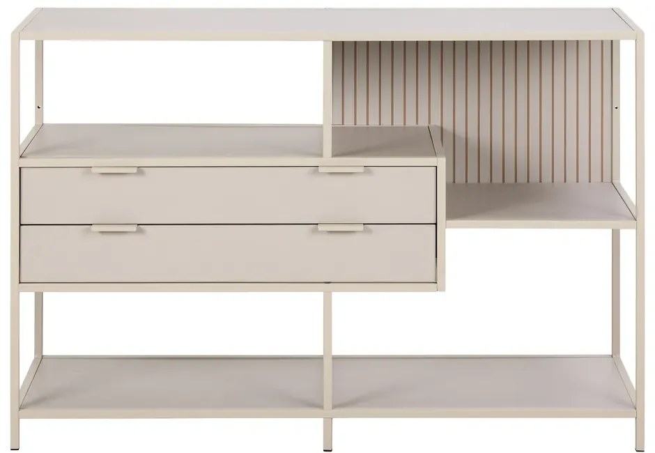 Knižnica Seaford III 114 cm sivá