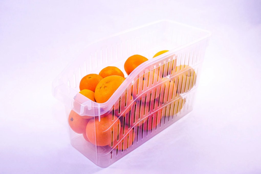 Organizér, košík do chladničky aj police – ADEL vysoký, transp., 30 x 13 x 17 cm