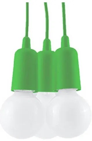 Luster na lanku DIEGO 3xE27/60W/230V zelená