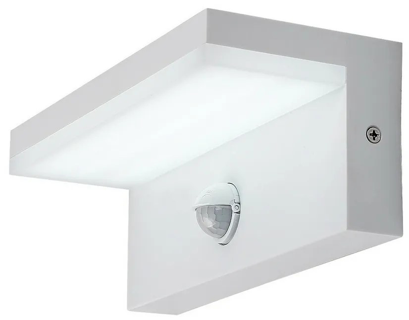 Rabalux 77116 vonkajšie nástenné LED svietidlo Zaragoza, so senzorom, 9W, IP54, biela