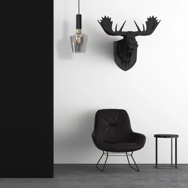 Luster na lanku ROMA BLACK 1xE27/60W/230V