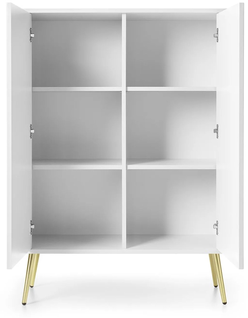 Komoda Zova 103 cm biela/zlatá