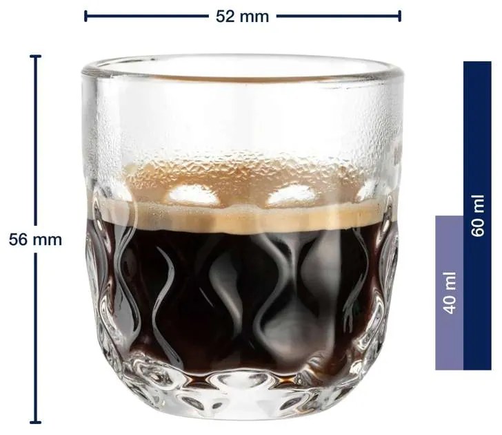 Leonardo poháre na espresso Gocce 60 ml 2 ks