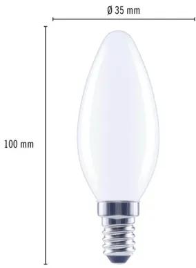 LED žiarovka FLAIR C35 E14 2,2W/25W 250lm 2700K matná stmievateľná