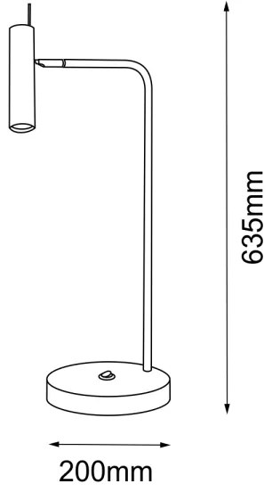 Amplex 8907 - Stolná lampa AMOS 1xGU10/15W/230V biela