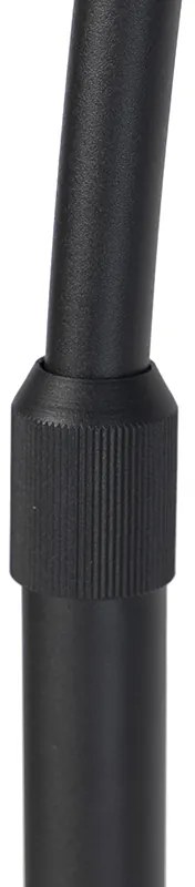 Oblúková lampa čierna zamatový tienidlo červená so zlatom 50 cm - XXL