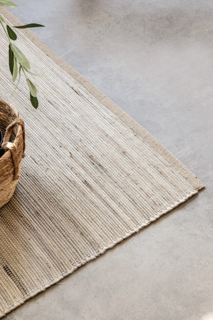 Hanse Home, Koberec behúň Handloom 105962 Dhaka Grey Brown, 80x200, béžová, chodba / predsieň
