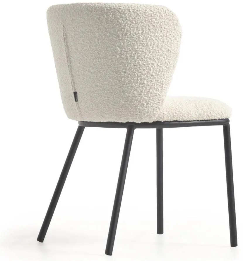 Biele čalúnené jedálenské kreslo Ciselia – Kave Home